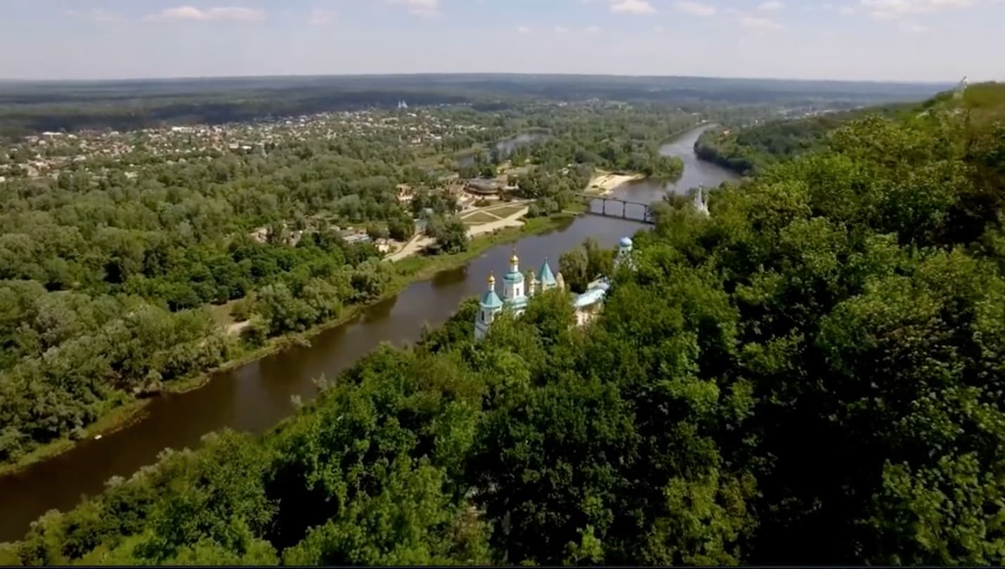 Фото Святогорска и Лавры с высоты
